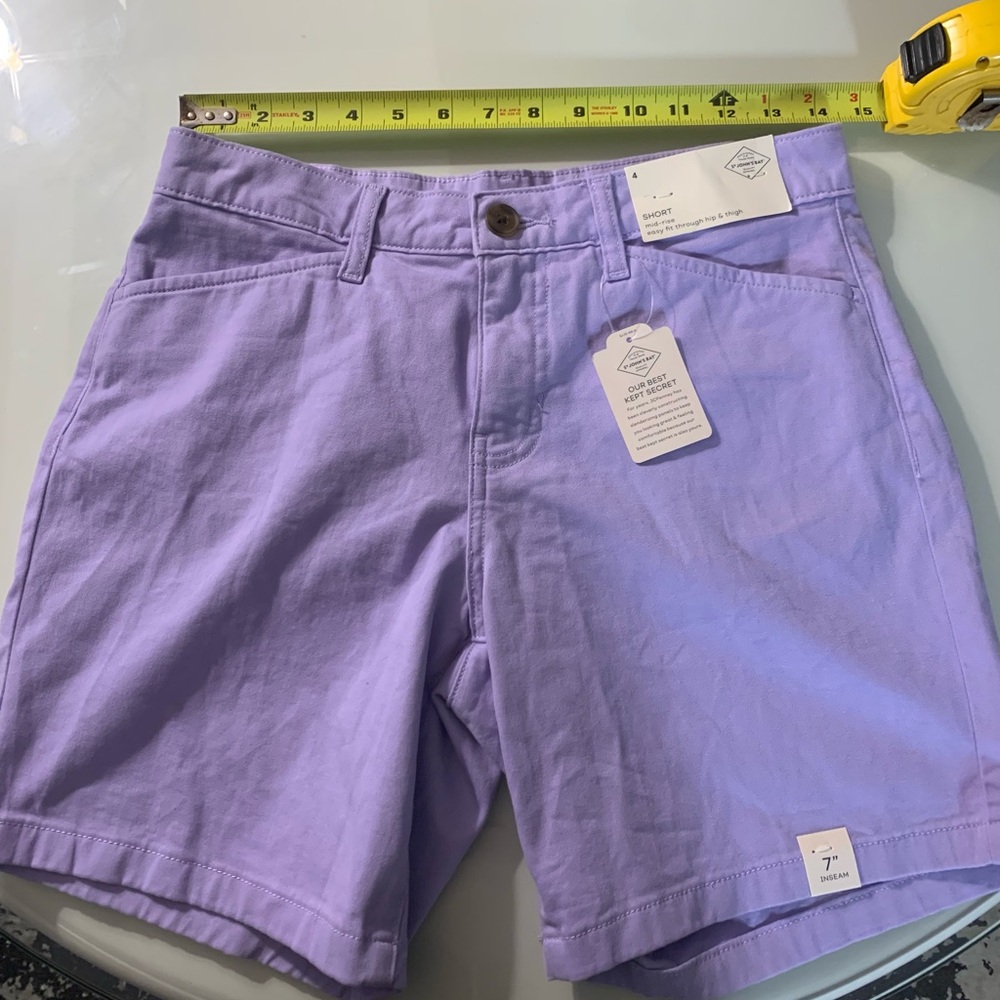 St. John's Bay Lavender Chino Bermuda Shorts